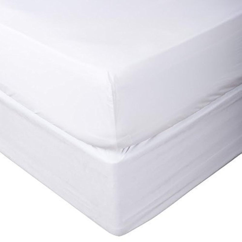 100% Cotton Fitted Sheet 800 Thread Count Solid 1 Piece (Bottom Sheet Only) Queen Size Sateen Weave 20 inch Deep Pocket White Color